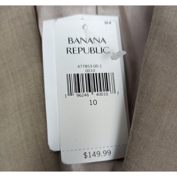 NWT Banana Republic Women's Wool Blazer Sport Coat Jacket One Button Beige - Picture 5 of 5